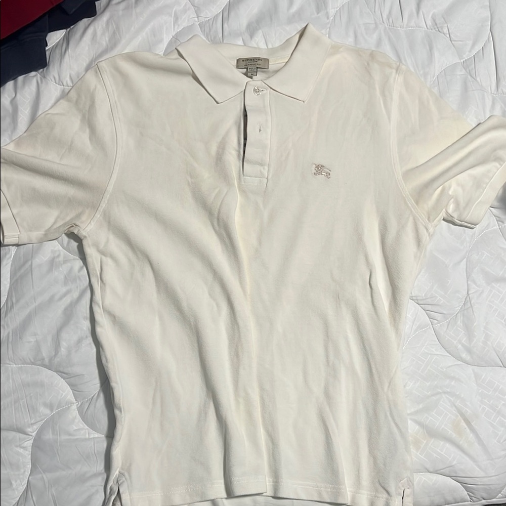 Burberry Cream Polo Shirt